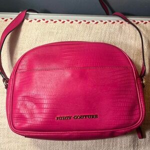Juicy Couture genuine leather pink crossbody bag